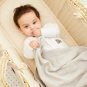 Grey Knitted Cotton Blanket - Cocoon Baby