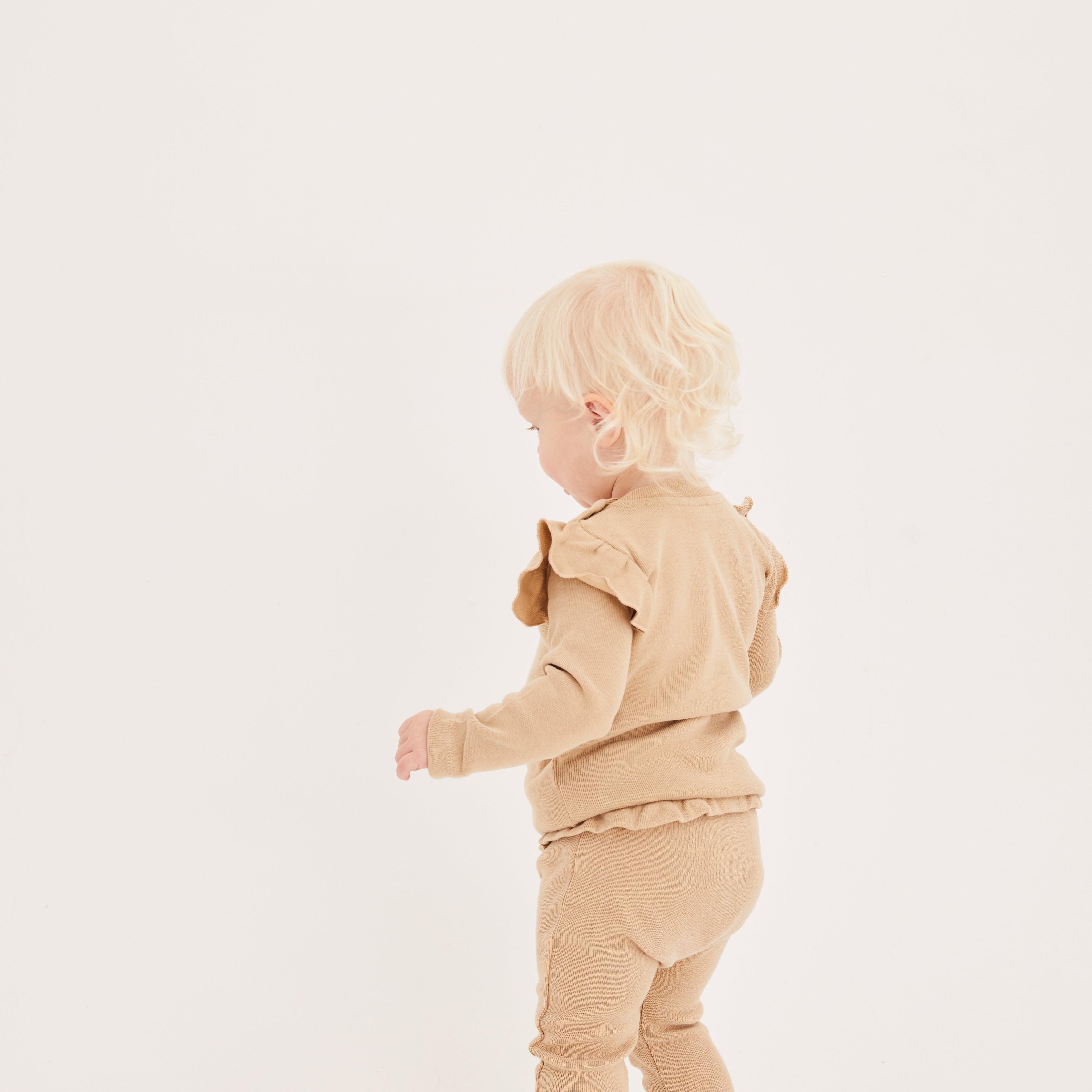 Beige Ruffle Comfort Suit - Cocoon Baby