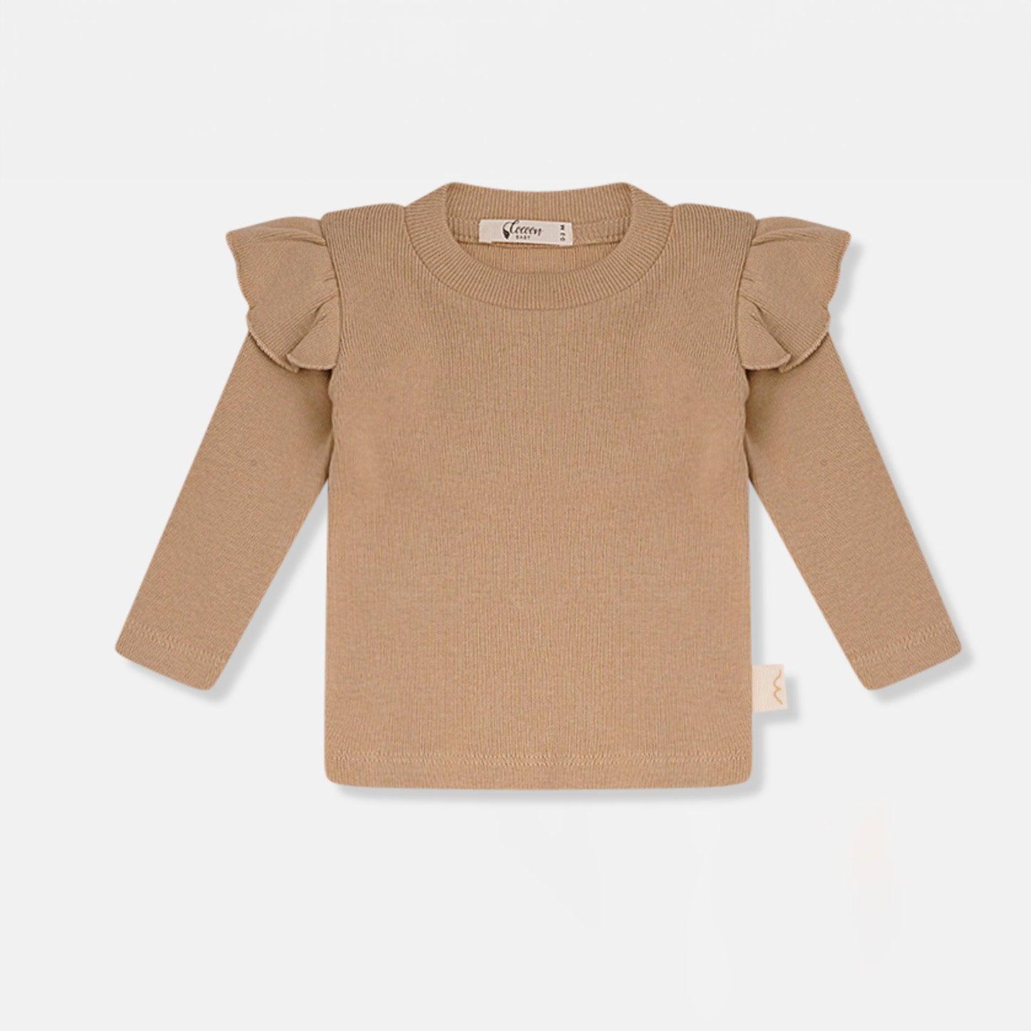 Beige Ruffle Comfort Suit - Cocoon Baby