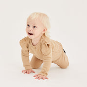 Beige Ruffle Comfort Suit - Cocoon Baby