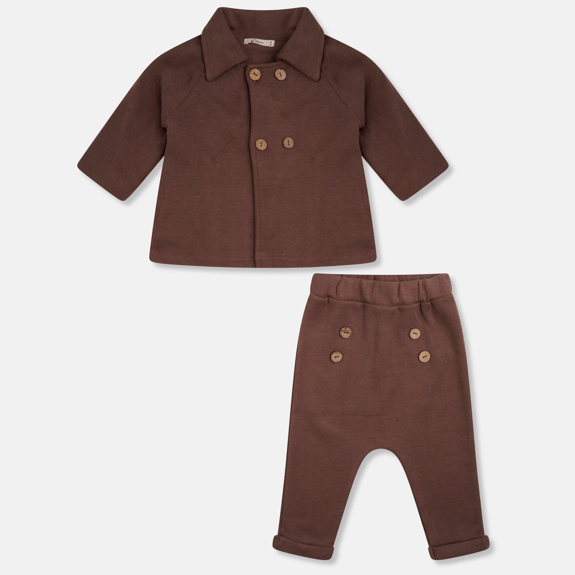 Double-Breasted Jacket & Pant Set - Cocoon Baby