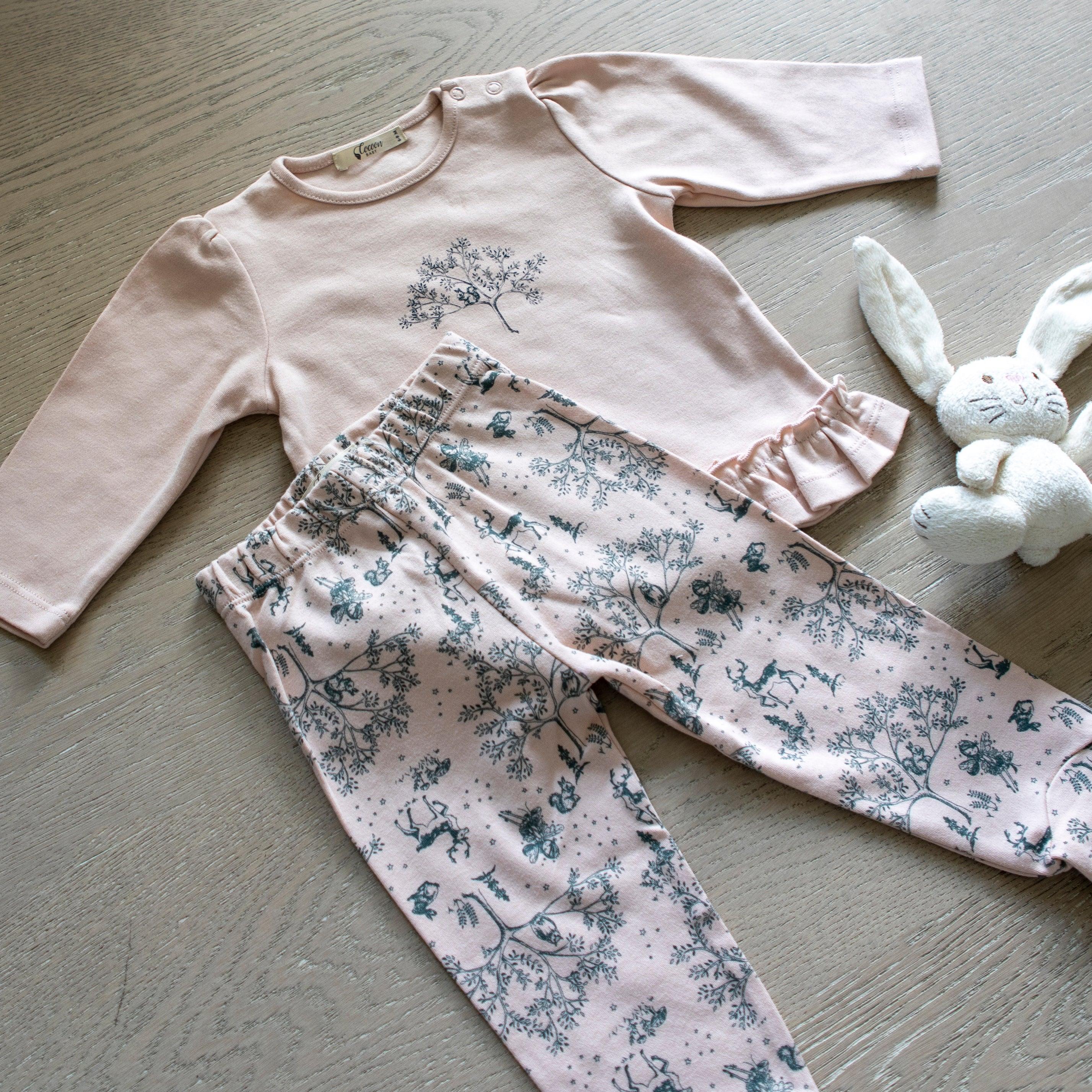 Pink Woodland Dress & Pants - Cocoon Baby