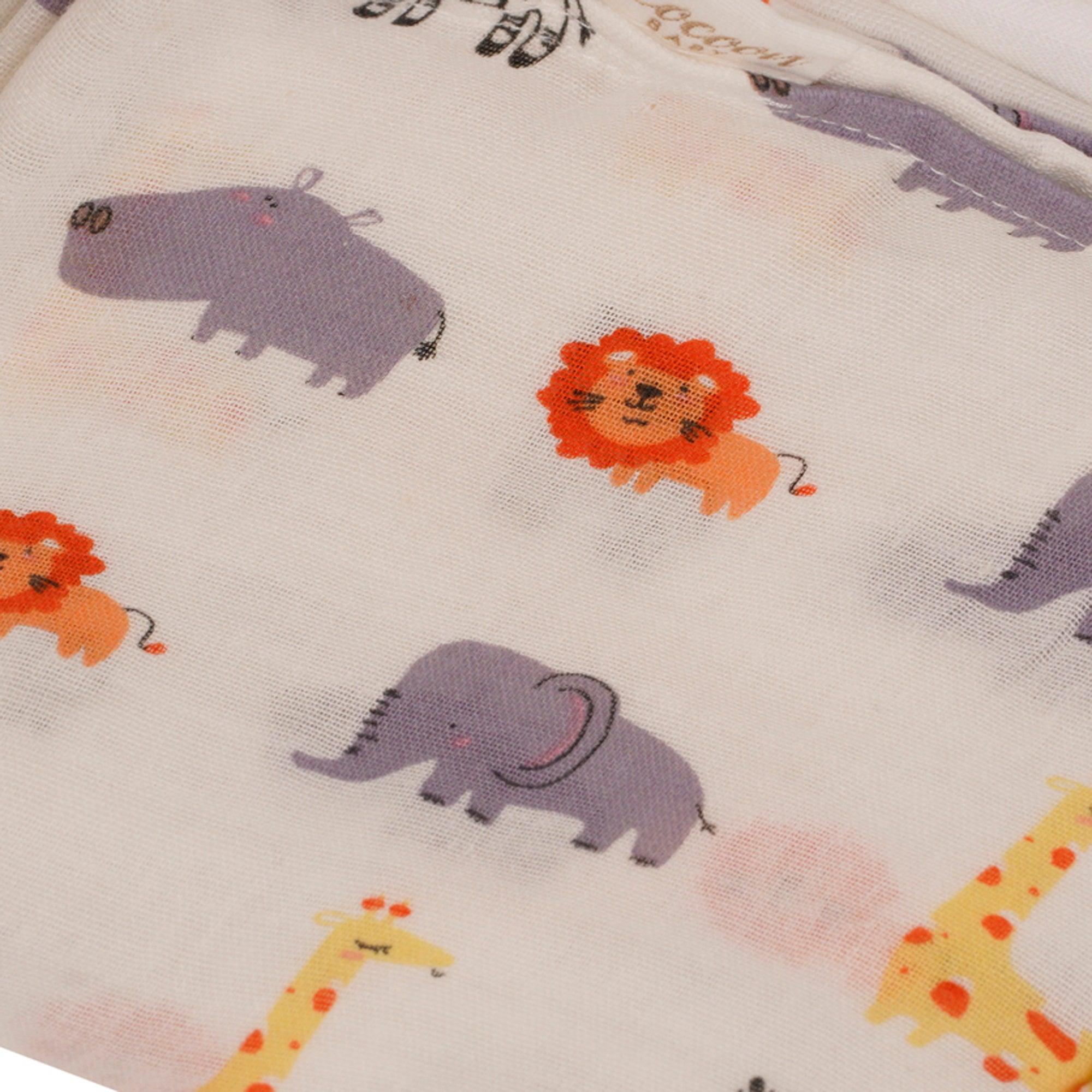 Safari Muslin Cloths - Cocoon Baby