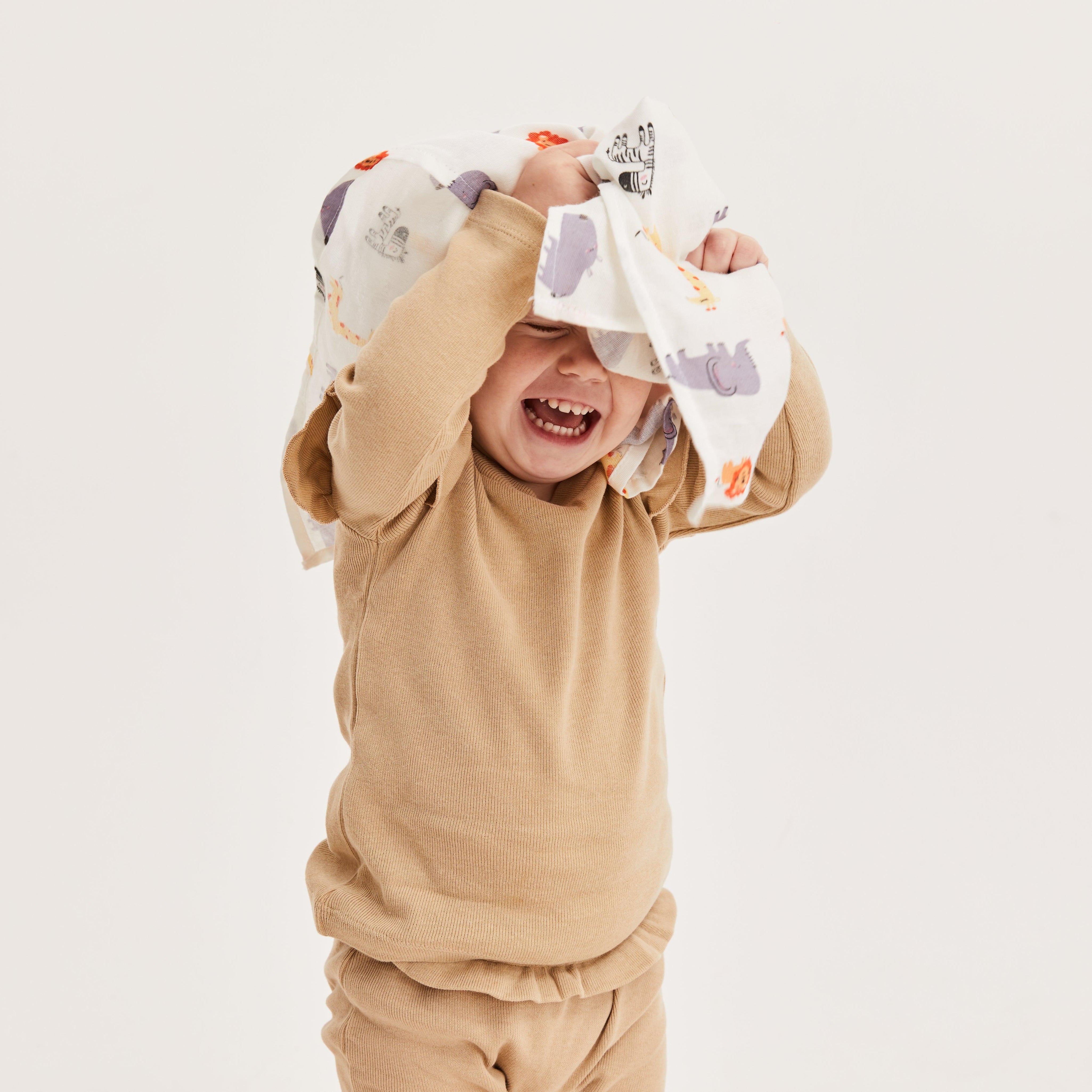 Safari Muslin Cloths - Cocoon Baby