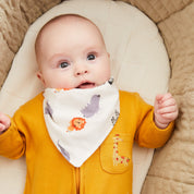 Safari Print Muslin Bibs - Cocoon Baby