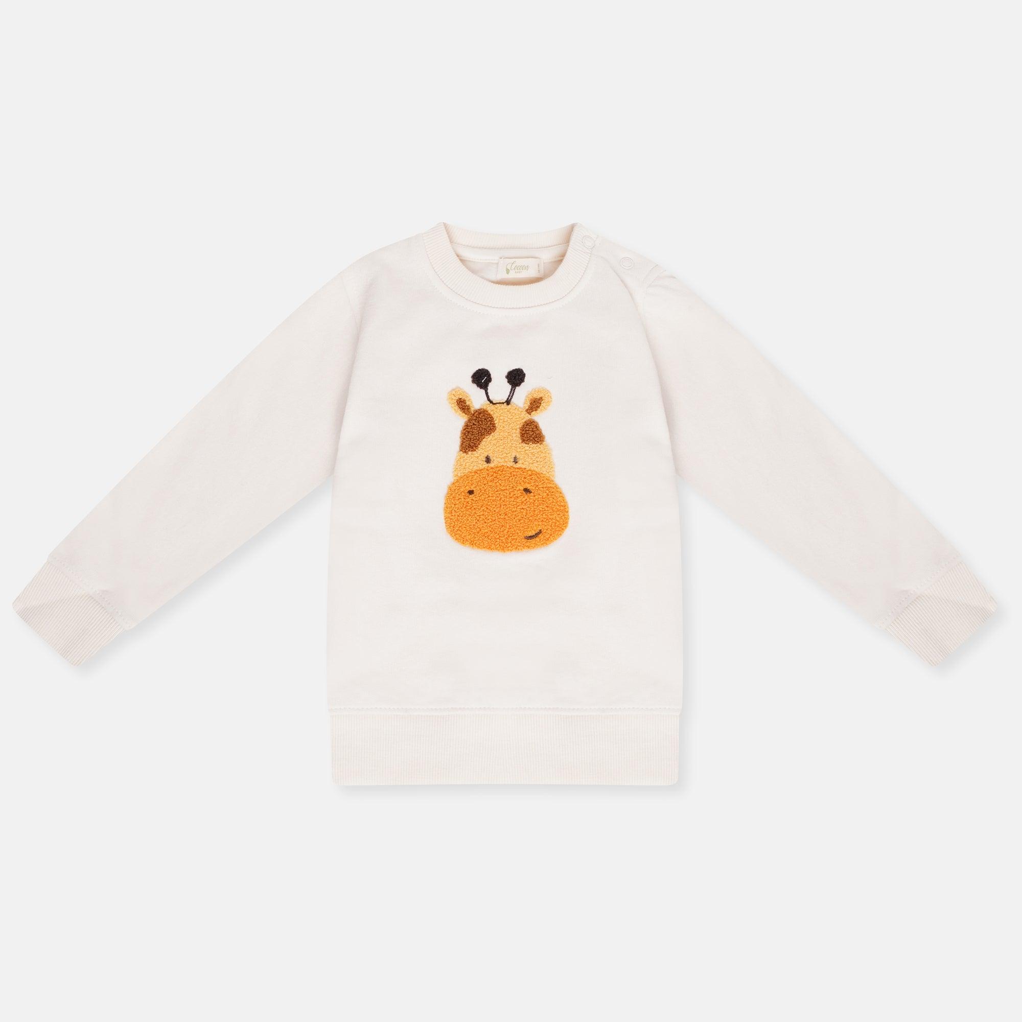 Unisex Cream Griaffe Sweatshirt - Cocoon Baby