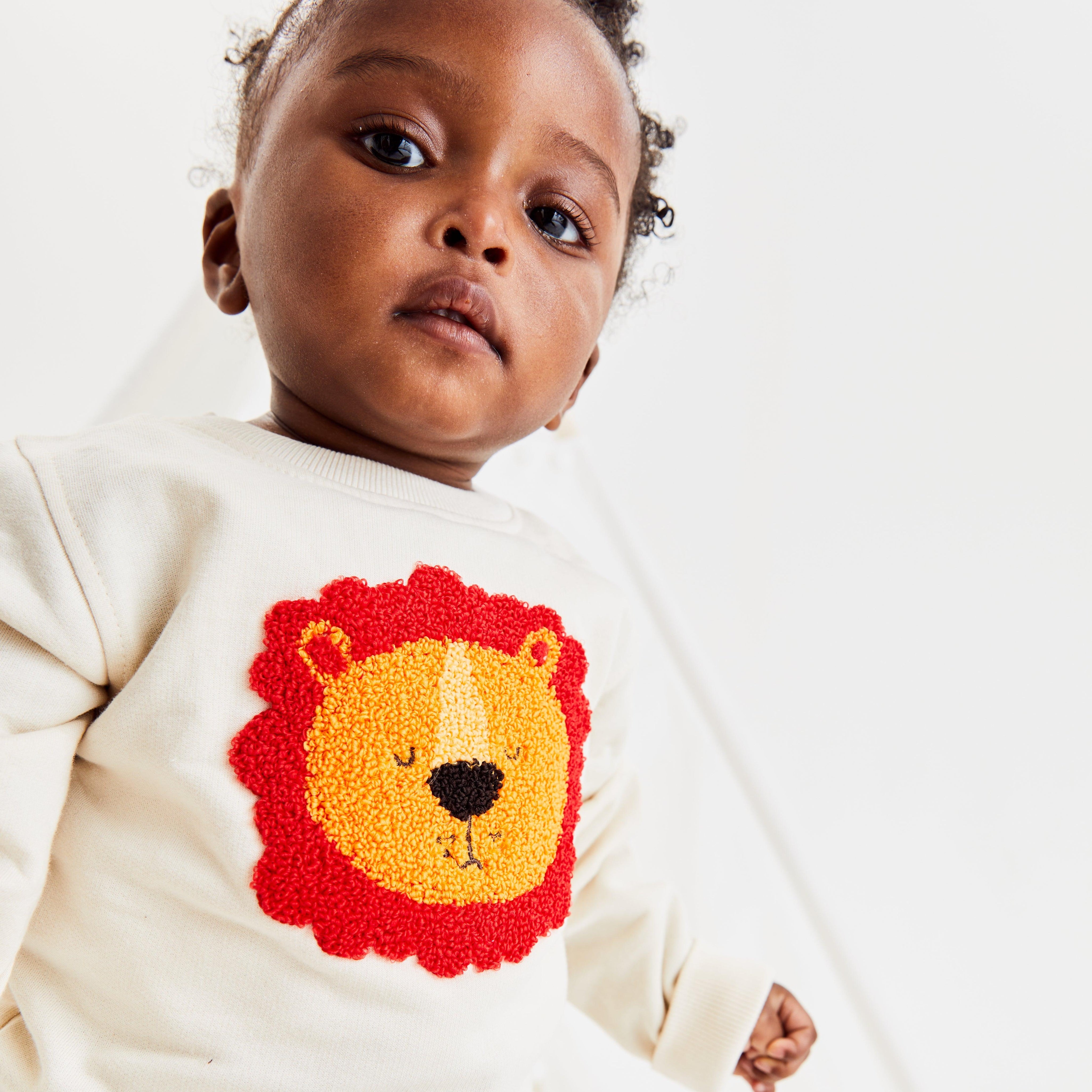 Unisex Cream Lion Sweatshirt - Cocoon Baby