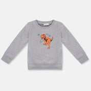 Unisex Grey Dancing T-Rex Sweatshirt - Cocoon Baby