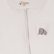 White Tembo Romper - Cocoon Baby