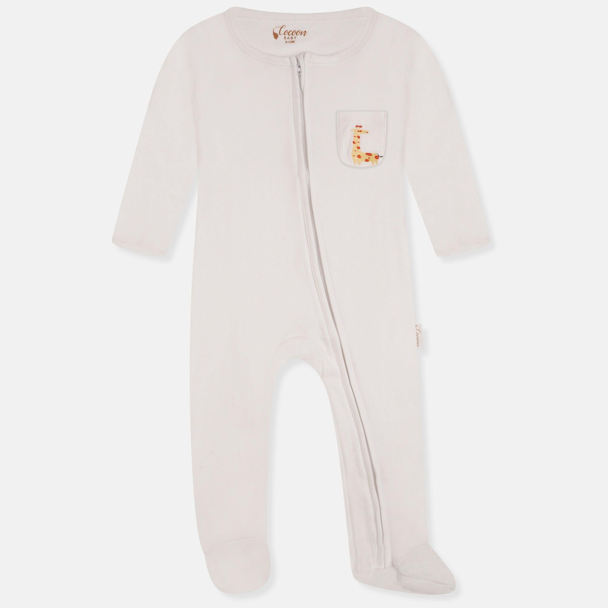 White Malika Romper - Cocoon Baby